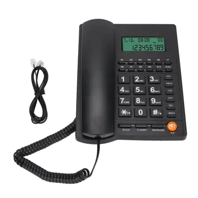 Žični telefon, prostoročno telefoniranje, namizni stacionarni telefon za hotel v domači pisarni