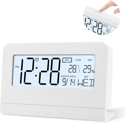 Digitalna Budilka, Baterijsko Napajanje Ob Postelji, Lcd Zaslon, Namizna Ura Z Dremežem, Prikaz Temperature