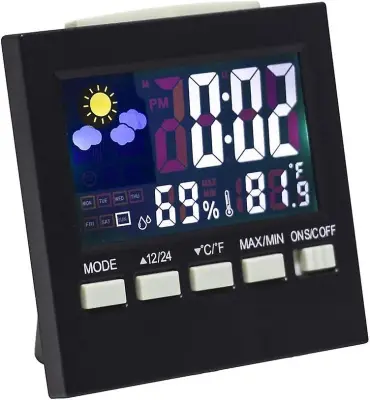 Namizna Digitalna Ura Z LCD Zaslonom, Čas, Datum, Teden, Temperatura, Vlaga, Dremež