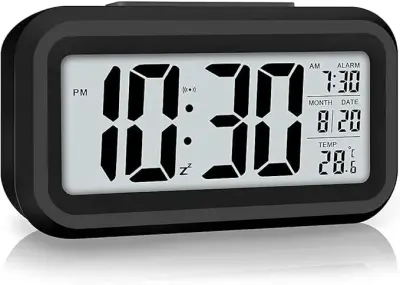 Digitalna Budilka, Digitalna Led Ura S Prikazom Temperature, Prenosna Zrcalna Budilka Z 2 Alarmoma