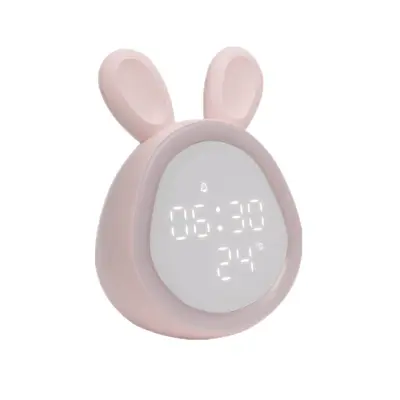 Digitalna Nočna Led Budilka Rabbit Wake Up - Roza