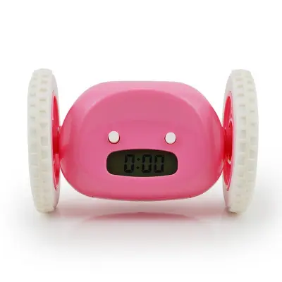 Jutranja Budilka Pink Scroll Zelo Glasna Za Speče Ljudi (Robotska Ura Za Odrasle)