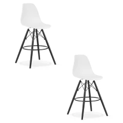 Hocker LAMAL bela / noge črna x 2