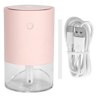 350 Ml Usb Vlažilec Zraka Za Polnjenje Z Ambientalno Svetlobo - Tiho Namizje Za Uporabo Doma/Pisarne (Roza)