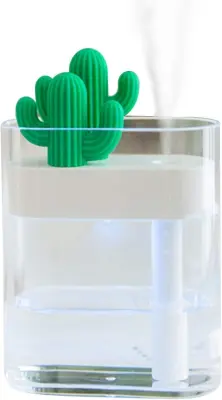 Vlažilec Cactus Z Izparilnikom Hladne Meglice - 160 Ml Rezervoar Za Vodo, Samodejni Izklop, Nočna Lučka