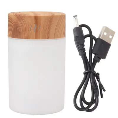 260ml Mini USB Vlažilec z LED Lučko, za Spalnico, Pisarno, Avto, Lesni Videz