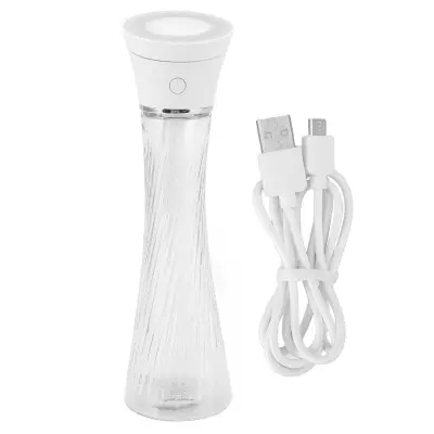 Usb Ultrazvočni Razpršilec Megle Z Ogledalom - Kompakten Nizkošumni Vlažilec Zraka Za Spalnico, Pisarno, Avto In Potovanja (Bel)