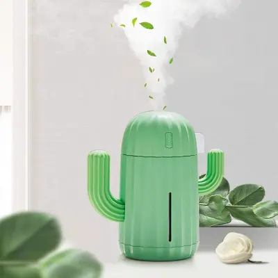 Mini Vlažilec Vlažilec Zraka Za Eno Sobo Prenosni Vlažilec Zraka Cactus (Zelen)