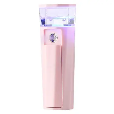 1 Kos Profesionalni Usb Nano Ion Warm Mist Facial Steamer Vlažilni Parni Razpršilec Za Čiščenje Por Vlažilec Za Obraz (Roza)