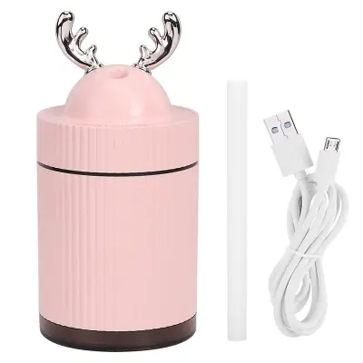 Rožnati Prenosni Domači Vlažilnik Zraka Deer Usb Aparat Za Aromaterapijo – Ljubek Dekor Za Dom