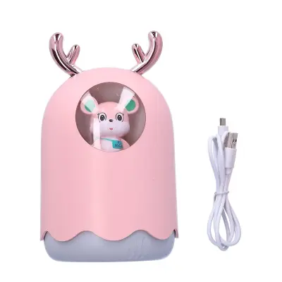Roza Usb Namizni Domači Vlažilnik Zraka Z Aroma Difuzorjem In Nočno Lučko