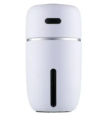 Prenosni Vlažilec S Hladno Meglo, 200 Ml Mini Usb Avtomobilski Vlažilec Zraka, Čistilec Zraka S 7 Barvno Nočno Lučko (Bela)