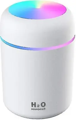 Mini Vlažilec, Hladen In Barvit Mini Vlažilec, Vrhunski Sistem Vlaženja S 300 Ml Rezervoarjem Za Vodo, Polnjenje Prek Usb-Ja
