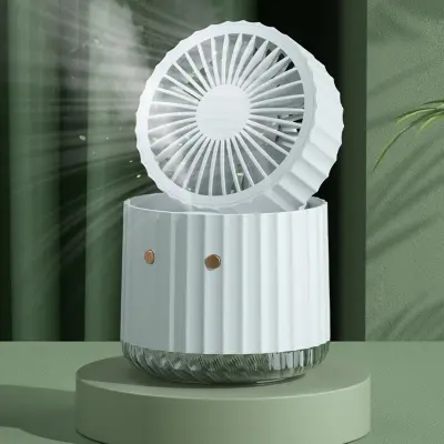 Prenosni Električni Ventilator Za Polnjenje Vodno Hlajenje Okolju Prijazen Hladilnik Razpršilni Vlažilec Z Usb Za Spalnico Pisarniško Namizje