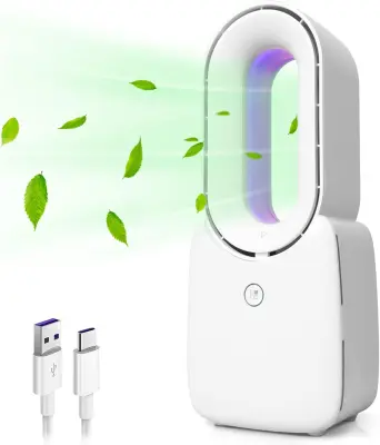 Čiščenje Zraka Ventilator Brez Lopatic Razpršilo Vlaženje Hlajenje Namizni Prenosni Usb Domače Polnjenje Majhen Ventilator