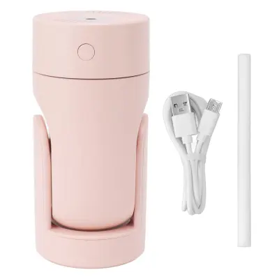 Mini Prenosni Usb Cool Mist Vlažilec - Roza Za Spalnico, Pisarno, Avto In Potovanja