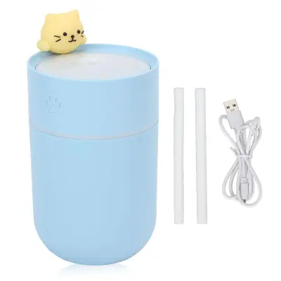 260 Ml Mini Risani Usb Vlažilec - Moder, Tihi Dvojni Način, Občasna/Neprekinjena Atomizacija Na Nano Ravni, Vlaženje Kože