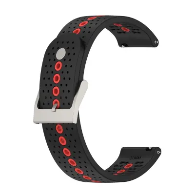 Pašček za Suunto 9 Peak - Zračen silikonski pašček za uro Black+Orange