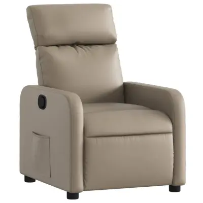 Naslanjač - Relax naslanjač kapučino barve umetno usnje