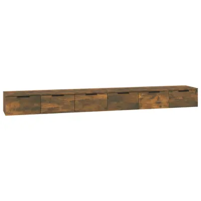 Stenska omarica - Zidna omarica 2 kosa dim. hrast 102x30x20 cm inženirski les iu53