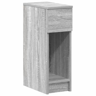 vidaXL Nočna omarica z predalom siva sonoma 20x36x60 cm
