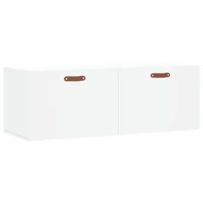 Stenska omarica - Zidna omarica bela 100x36,5x35 cm inženirski les iu1174