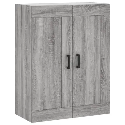 Stenska omarica - Zidna omarica siva sonoma 69,5x34x90 cm inženirski les iu163