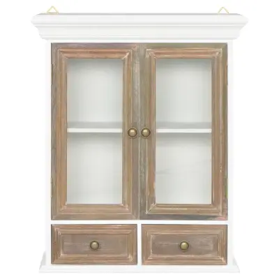 Stenska omarica - Zidna omarica bela 49x22x59 cm inženirski les iu701