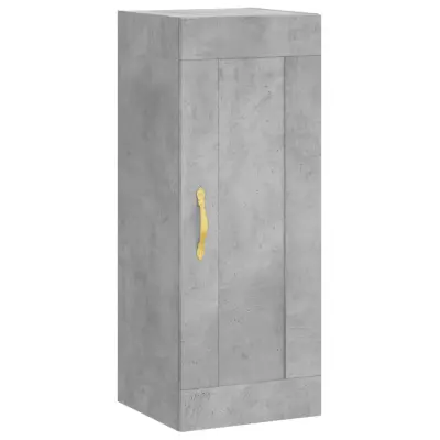 Stenska omarica - Zidna omarica betonsko siva 34,5x34x90 cm inženirski les iu219