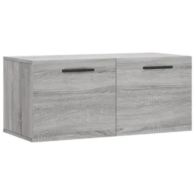Stenska omarica - Zidna omarica siva sonoma 80x36,5x35 cm inženirski les iu798