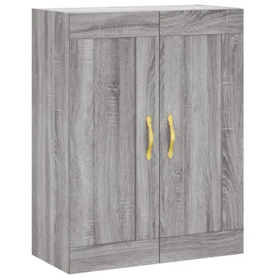 Stenska omarica - Zidna omarica siva sonoma 69,5x34x90 cm inženirski les iu905