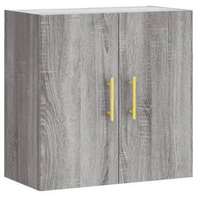 Stenska omarica - Zidna omarica siva sonoma 60x31x60 cm inženirski les iu1165