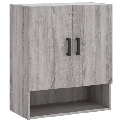 Stenska omarica - Zidna omarica siva sonoma 60x31x70 cm inženirski les iu1160