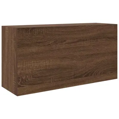 Kopalniška stenska omarica - Kopalniške omarica rjav hrast 80x25x40 cm inž. les iu621
