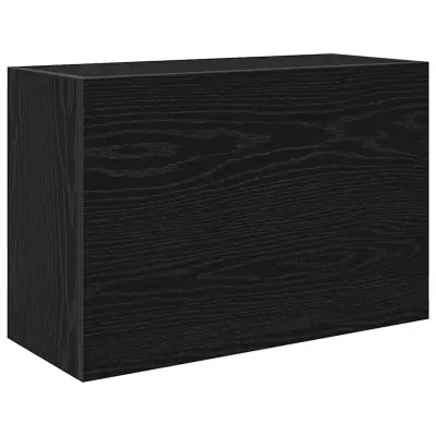 Kopalniška stenska omarica - Kopalniške omarica črn 60x25x40 cm inž. les iu276