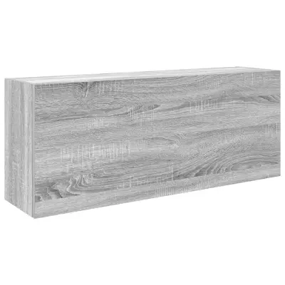 Kopalniška stenska omarica - Kopalniške omarica siva sonoma 100x25x40 cm inž. les iu1337