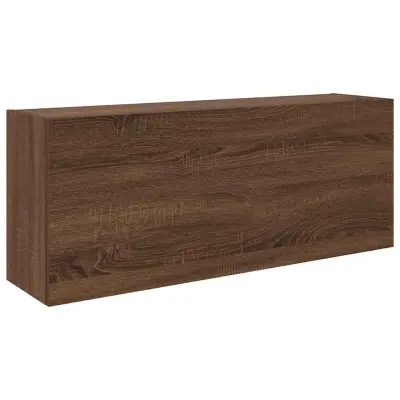 Kopalniška stenska omarica - Kopalniške omarica rjav hrast 100x25x40 cm inž. les iu620