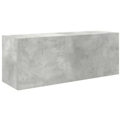 Kopalniška stenska omarica - Kopalniške omarica betonsko siv 80x25x30 cm inž. les iu622