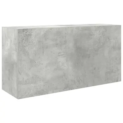 Kopalniška stenska omarica - Kopalniške omarica betonsko siv 80x25x40 cm inž. les iu977