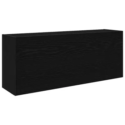 Kopalniška stenska omarica - Kopalniške omarica črn 100x25x40 cm inž. les iu981