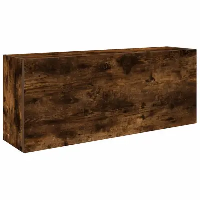 Kopalniška stenska omarica - Kopalniške omarica dimljen hrast 100x25x40 cm inž. les iu275