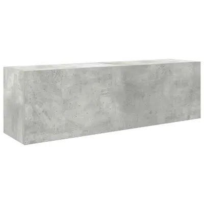 Kopalniška stenska omarica - Kopalniške omarica betonsko siv 100x25x30 cm inž. les iu982