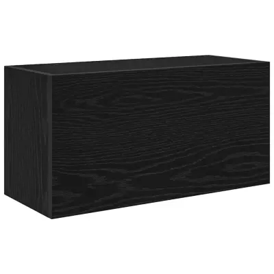 Kopalniška stenska omarica - Kopalniške omarica črn 60x25x30 cm inž. les iu1331