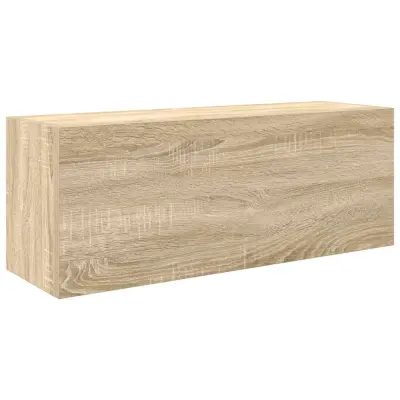 Kopalniška stenska omarica - Kopalniške omarica sonoma hrast 80x25x30 cm inž. les iu1334