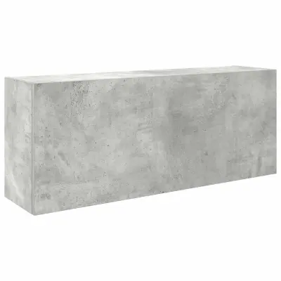 Kopalniška stenska omarica - Kopalniške omarica betonsko siv 100x25x40 cm inž. les iu980
