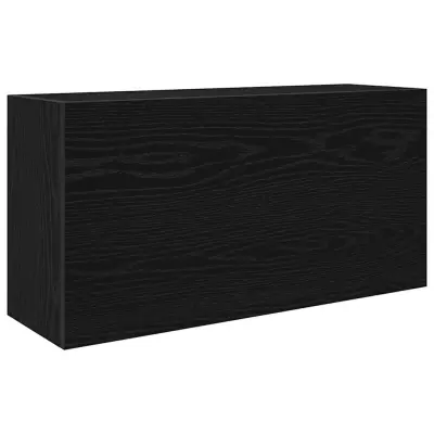 Kopalniška stenska omarica - Kopalniške omarica črn 80x25x40 cm inž. les iu1333