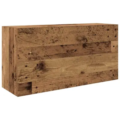 Kopalniška stenska omarica - Kopalniške omarica starinski les 80x25x40 cm inž. les iu1335