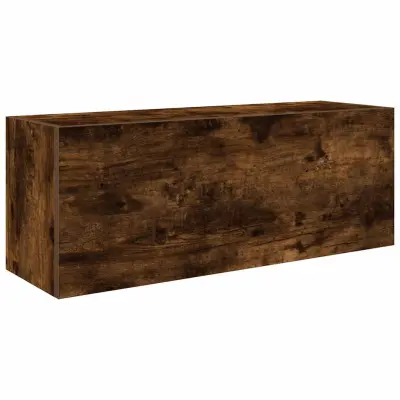 Kopalniška stenska omarica - Kopalniške omarica dimljen hrast 80x25x30 cm inž. les iu274