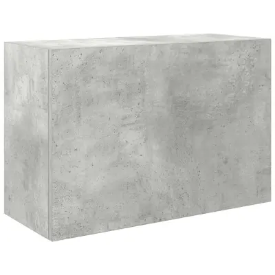Kopalniška stenska omarica - Kopalniške omarica betonsko siv 60x25x40 cm inž. les iu627
