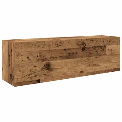 Kopalniška stenska omarica - Kopalniške omarica starinski les 100x25x30 cm inž. les iu1341